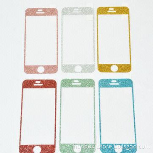 Colorful Glitter Effect Screen Protectors for iPhone 5S/5/4S/4, Made of High Transparent Film